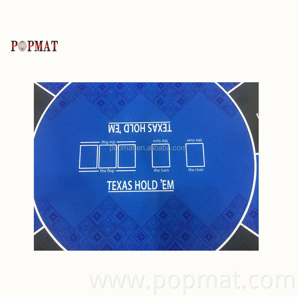 Round Rubber Backed Custom Gambling Poker Mat